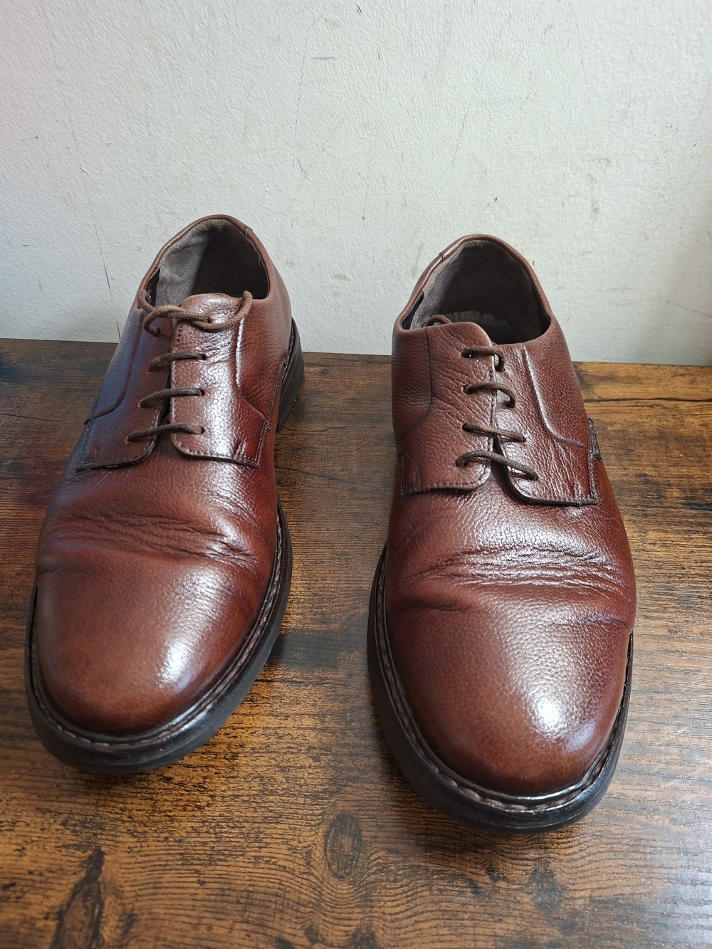 Mephisto Mens Melchior Oxfords Size 9 Brown Leather Cap Toe Comfort Dress Shoes